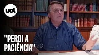 Bolsonaro sobre ataque a jornalista da Globo: 'Eu perdi a paciência'