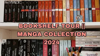 BOOKSHELF TOUR PT. 1 || La mia collezione manga 2024 + gadget/funko-pop/cartoline 💜📚