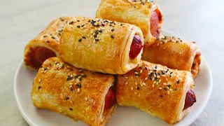 Easy Hot Dog Rolls In Air Fryer | How to make Sausage Rolls at Home