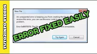 Quickly Fix Error 0x80070570 The File or Directory is Corrupted and Unreadable | No Download Needed