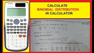 Binomial Distribution in Calculator | Hindi