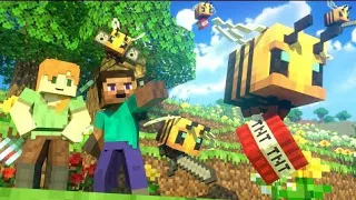 Пчелы сражаются-Алекс и Стив Лайф (Minecraft  анимация).