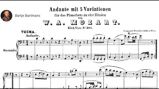 Mozart -  Andante and Variations in G major, K.501 (1786) {Haebler&Hoffmann}