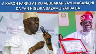 YANZU YANZU ATIKU YAYI MAGANA CEWA DA SHI DA YAN NIGERIA BAZASU YARDA DA SAKAMAKON ZABE BA