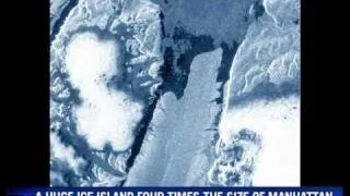 Huge ice island breaks off Greenland glacier