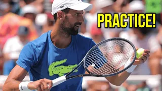 Novak Djokovic PRACTICE close-up view | Cincinnati Open