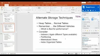 Alternate Storage Techniques and Indexes Overview - DB Arch 35 / DBPerf 18