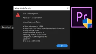 Adobe Premiere Pro - Error Compiling Movie - Unable to Produce Frame  Solution