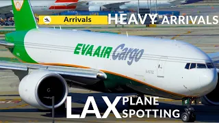 4K LAX PLANE SPOTTING | Heavy Arrivals 24R & 25R (Imperial Hill)