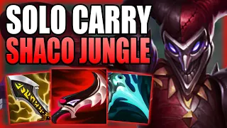 THIS IS HOW SHACO JUNGLE CAN EASILY SOLO CARRY GAMES! - Best Build/Runes S+ Guide League of Legends