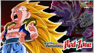 TOO SHORT! NO PROBLEM! EZA INT SUPER SAIYAN 3 GOTENKS VS RED ZONE FUSION ZAMASU! [Dokkan Battle]