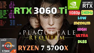 A Plague Tale Requiem RTX 3060 TI Ryzen 7 5700X | DLSS All Settings | GAMING TEST 2023