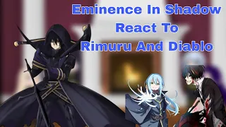 The Eminence In Shadow React To Rimuru Tempest | Rimuru X Diablo | Gacha Reaction |