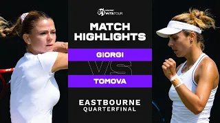 Camila Giorgi vs. Viktoriya Tomova | 2022 Eastbourne Quarterfinal | WTA Match Highlights