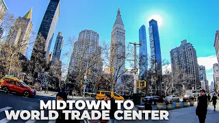 ⁴ᴷ⁶⁰ Cycling NYC : Midtown Manhattan to World Trade Center via Broadway