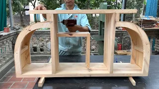 Amazing Handmade Woodworking Projects - How To Build A Beautiful And Modern TV Shelf For The House
