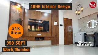 1BHK Interior Design l 350 Sqft l Worli | Mumbai | A A Interior Design