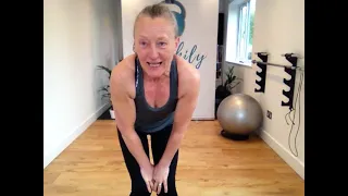 Seniors 10 minute Kettlebell workout - all swing variations!  Great cardio workout