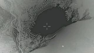 Aerial Footage of MOAB Bomb Striking Cave, Tunnel System