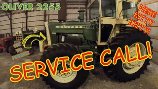 OLIVER 2255 service call CAT V-8 Big 70’s Tractor Power!!!