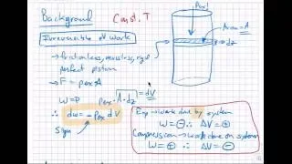 Irreversible and reversible expansion/compression pV work.