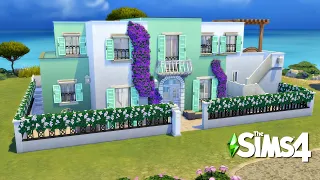 COLORFUL GREEK HOUSE | The Sims 4: Speed build & Save file (NO CC)