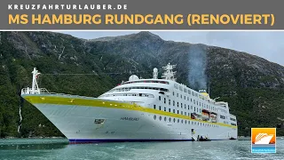 Das kleinste Kreuzfahrtschiff Deutschlands im Rundgang: MS Hamburg nach der Renovierung im Jahr 2020