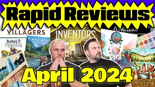 82 Board Game Reviews! 29 New Games! | Rapid Review April 2024