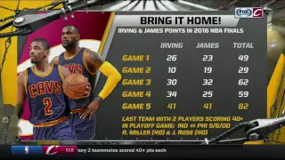 LeBron James and Kyrie Irving each score 41 points in Game 5 of 2016 NBA Finals