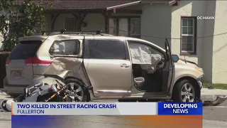 2 killed in suspected street racing crash