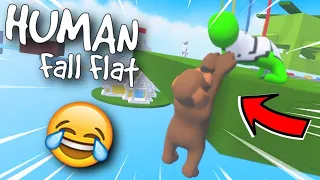 HUMAN FALL FLAT FUNNY MOMENTS - TRY NOT TO LAUGH CHALLENGE (PART-1)