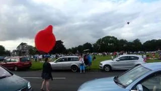 Bristol Balloon Fiesta 2012  Woody Woodpecker Near Miss