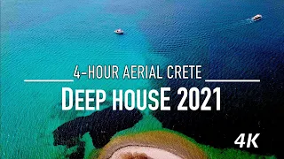 [4K] Best Vocal DEEP HOUSE | CRETE Drone Film Κρήτη | 4 HOUR Aerial Relaxation | MEGA HITS