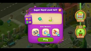 Gardenscapes Level 1617 Walkthrough "No Boosters Used"