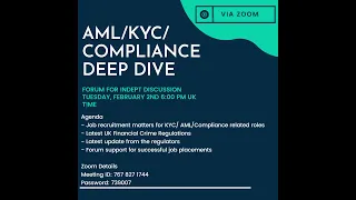 AML KYC Compliance forum webinar 02.02.21