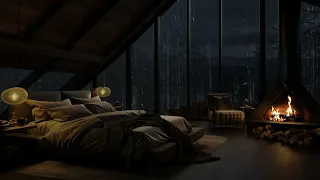 Cozy Rainy Evening 🌧️🛋️🔥 Fireplace Ambience for Relaxation