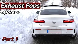 Mercedes E Class Coupe Exhaust Pops Sound Part 1