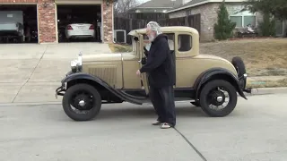 Model A Ford 1930 Standard Coupe,  Arrival of DD January 1 25 2023