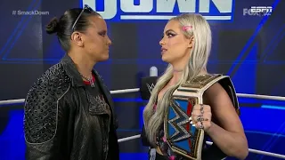 Liv Morgan & Shayna Baszler Cara a Cara Clash at the Castle - WWE SmackDown (Español) 02/09/2022