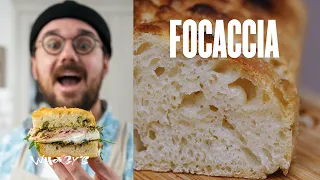 Recette de focaccia ultra-simple sans pétrissage ! 🍞🇮🇹 (+ une idée de sandwich incroyable).