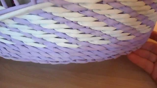 Плетение из газетных трубочек  Простой узор/Weaving newspaper tubes. Simple pattern