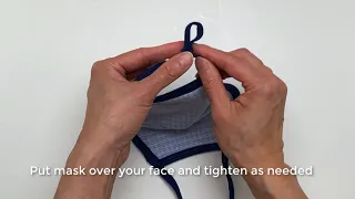 Face Mask - How to tie knot for 3D mask with extra long ear loop