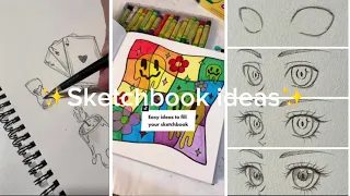 Sketchbook ideas | boredom buster | TikTok compilation