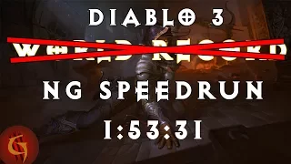 Diablo 3 Former World Record Speed Run! Demon Hunter Any% NG 1:53:31