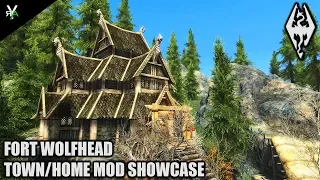 FORT WOLFHEAD: Town/Player Home- Xbox Modded Skyrim Mod Showcase