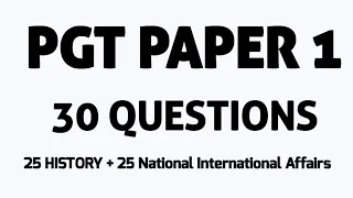 HPPSC PGT PAPER 1 30 QUESTIONS REVISION || HPPSC SCHOOL LECTURER  PAPER