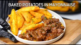Mix Potatoes in Mayonnaise then Bake, the result is just amazingggg!