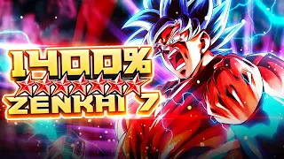 Z7, 1400%, 14* SSBKK GOKU IS PRETTY DECENT! NOT A BAD ZENKAI! | Dragon Ball Legends