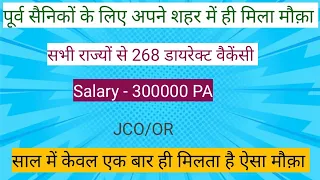 268 DIRECT VACANCY FOR EXSERVICEMAN JCO / OR FROM ALL STATES