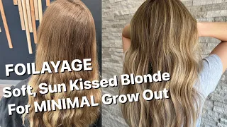 FOILAYAGE | Soft Sun Kissed Blonde | Blended For MINIMAL Grow Out